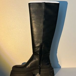 Bershka knee high chunky boots